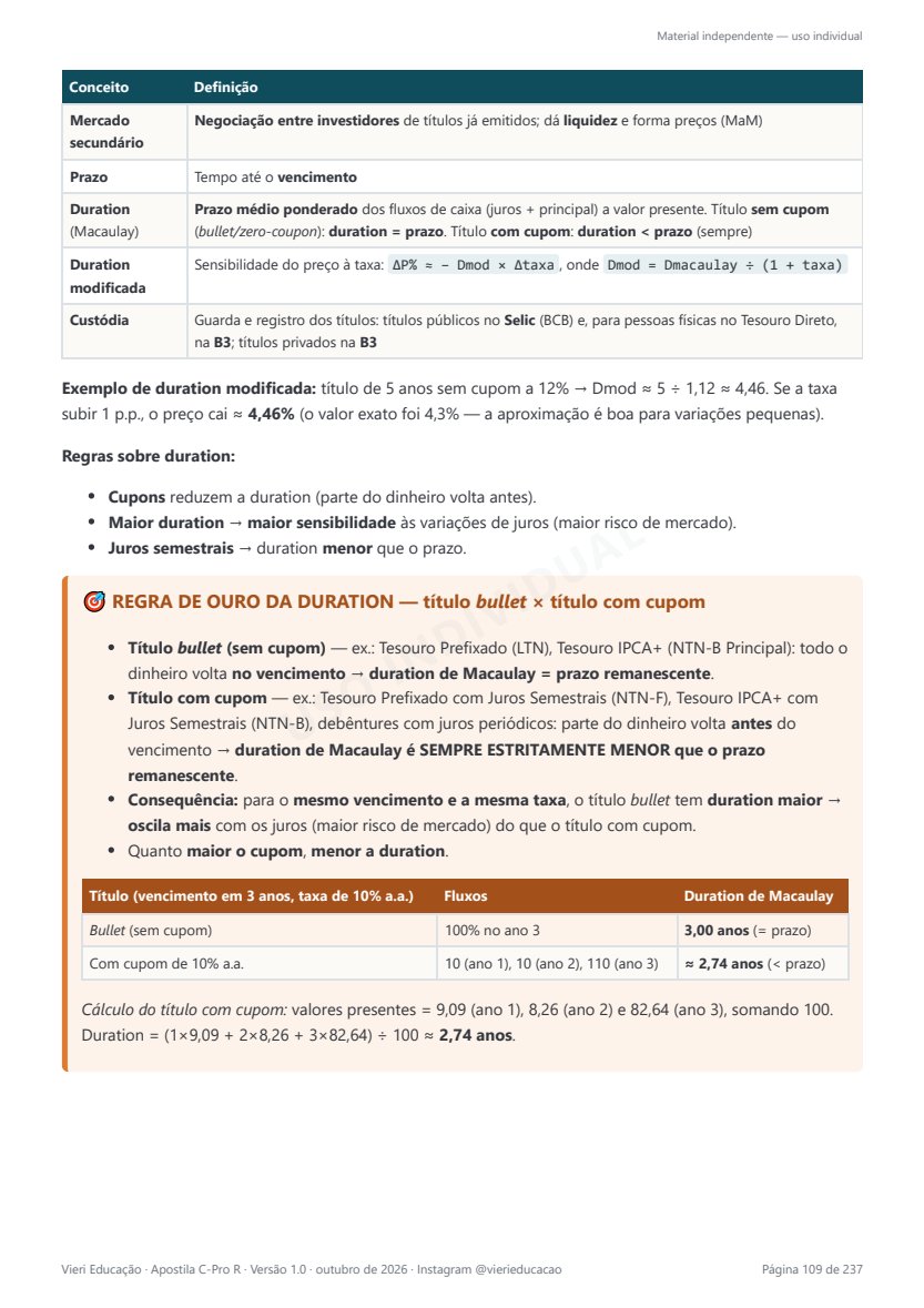 Página de teoria da apostila